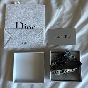 *USED* Christian Dior Black Woven Friendship Bracelet
